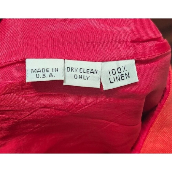 VINTAGE 80s CAROLINA HERRERA Designer suit Linen Size 6 - Picture 12 of 16